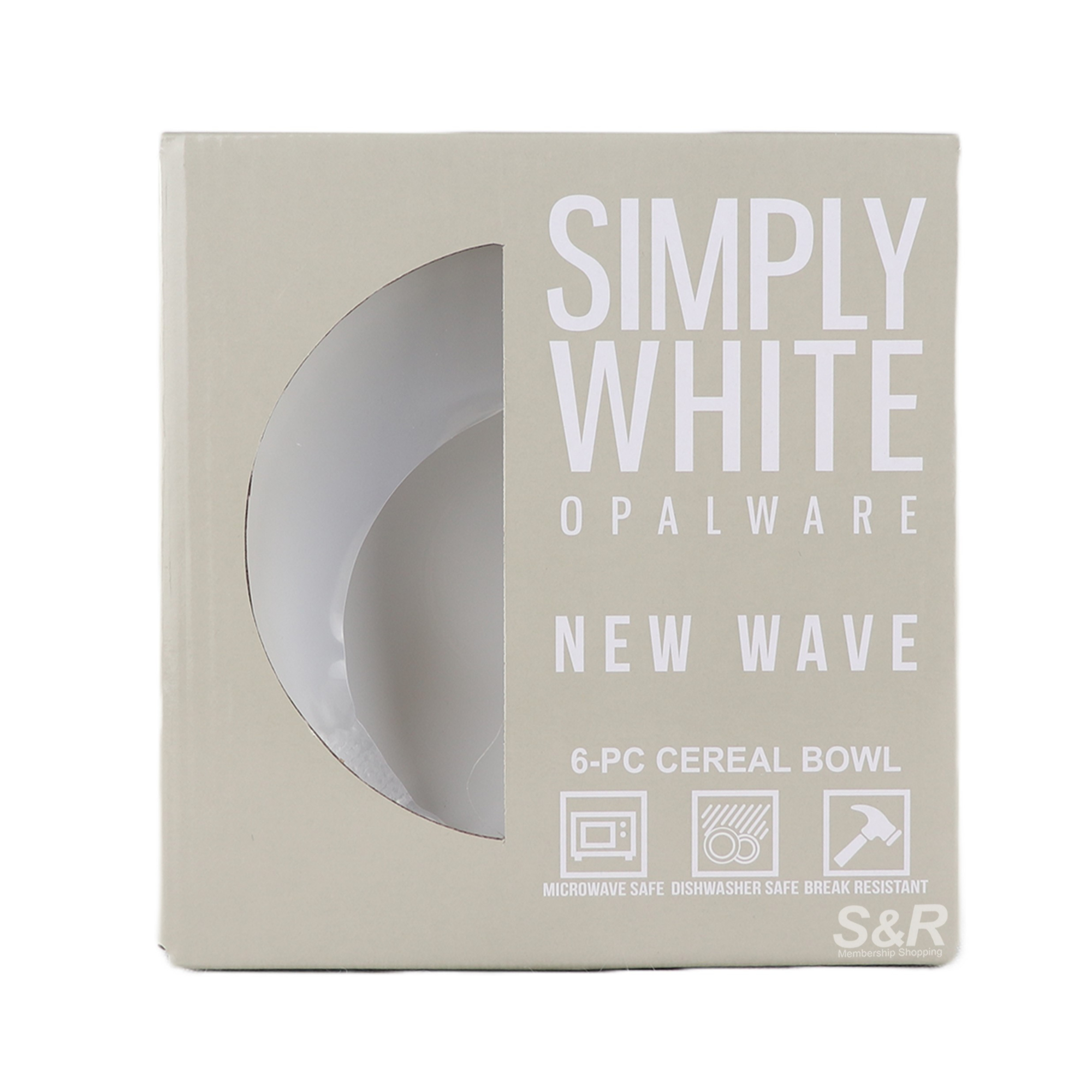 Simply White Opalware New Wave Cereal Bowl 6pcs